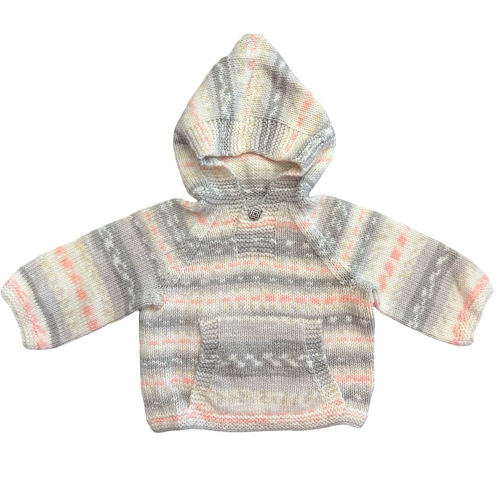 Handmade Baby Knit Hoodie Sweater Size 12 Months